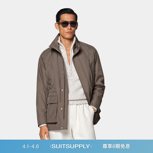 Suitsupply灰褐色锦纶男士外套
