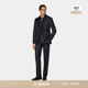 套装 SUITSUPPLY藏青色S130支羊毛混纺条纹合体身型西装 新品 26春季