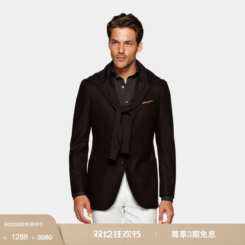 Suitsupply深棕色羊毛西装上衣