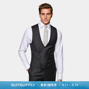 经典 夏季 背心马甲四季 SUITSUPPLY深灰色男士 款