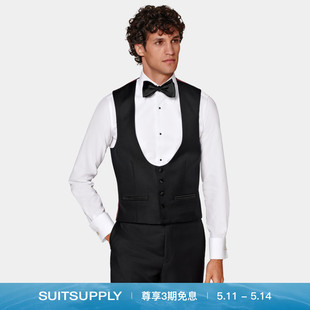 商务四季 经典 黑色礼服背心马甲男士 婚礼正式 SUITSUPPLY 款 夏季