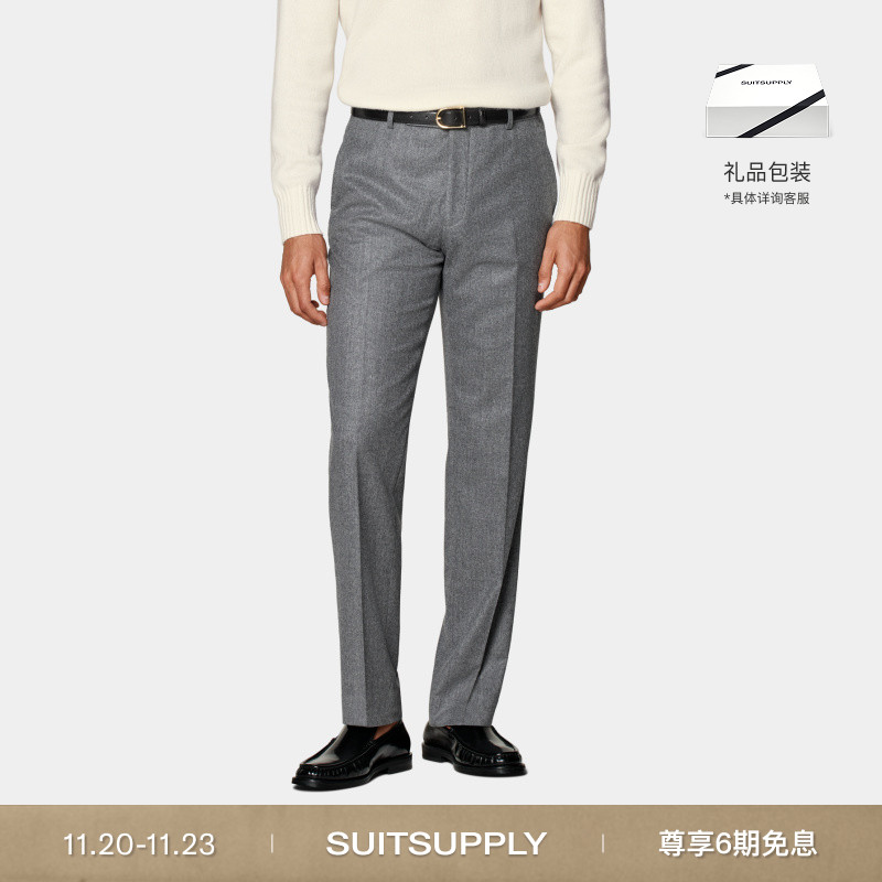 SuitsupplyS120支羊毛中灰色长裤