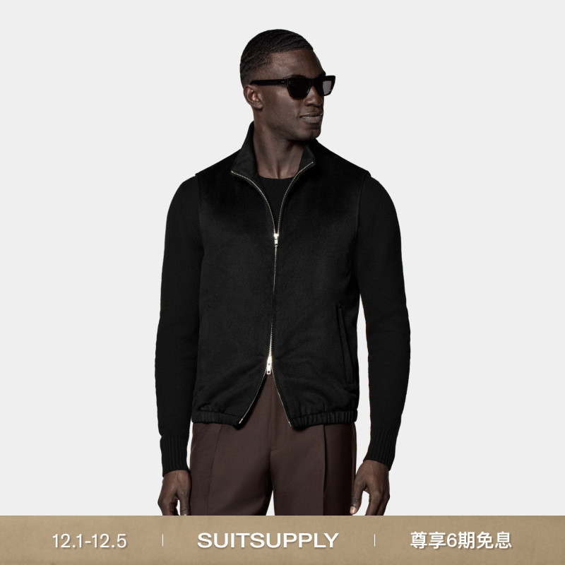 Suitsupply黑色山羊绒马甲