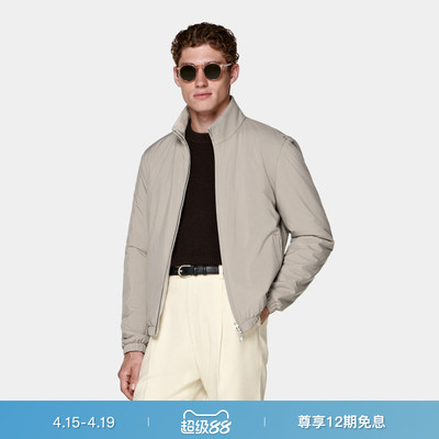 SUITSUPPLY浅褐色科技面料维外套