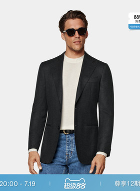 SUITSUPPLY外套深灰色S120支羊毛男士西装上衣休闲