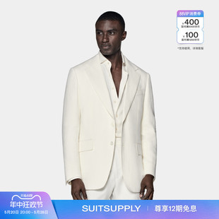 SUITSUPPLY米白色亚麻西服合体商务男士 西装 新款 24夏季 上衣