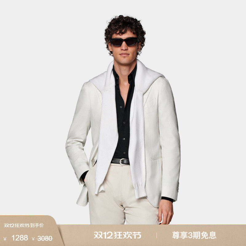 Suitsupply米白色棉西装上衣