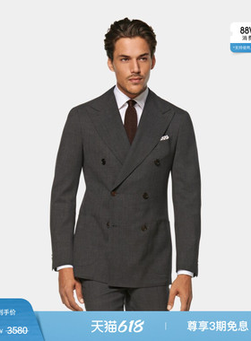 奥莱SUITSUPPLY灰色羊毛西装上衣
