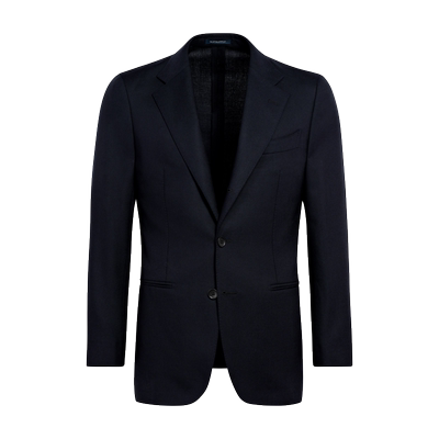 Suitsupply藏青色四股羊毛西服