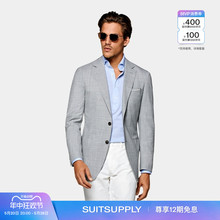 上衣四季 商务男士 西装 SUITSUPPLY浅灰色S120支热带羊毛西服修身