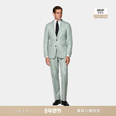 新品 SUITSUPPLY浅绿色羊毛混纺男士 西装 26春季 套装