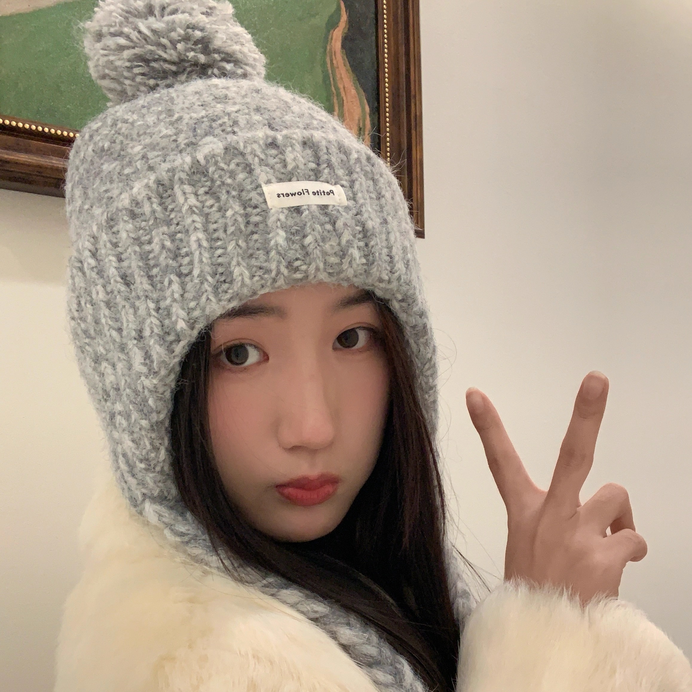 格格巫2025新款冬季保暖流苏帽