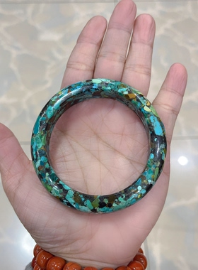 新中式国风天然绿松石手镯女式民族风手环手串手链