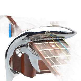 民谣吉他变调夹电木吉他通用金属夹capo变音夹压弦个性鲨鱼调音器