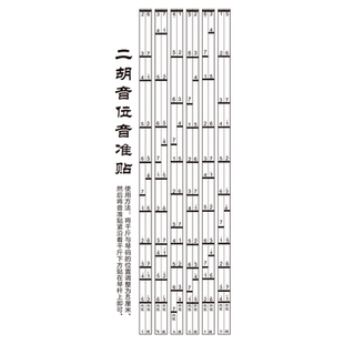 【买1送1】初学二胡音阶音位贴对照表二胡音准指法图把位图音位表
