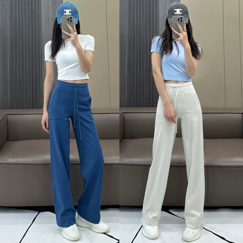 宽松垂坠感轻薄阔腿裤女