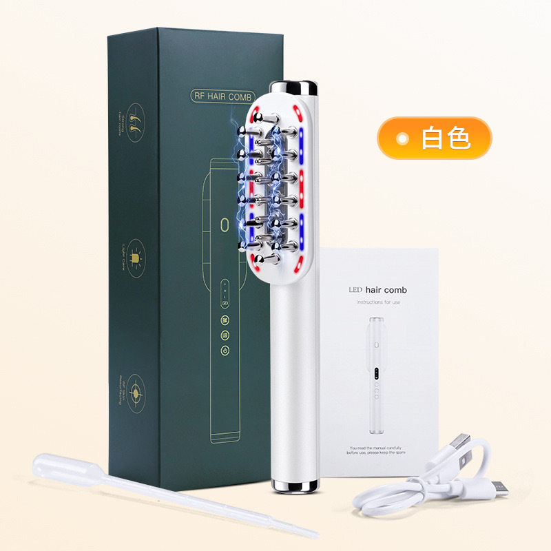 寻秋新品养发梳 智能ems微电流红外震动按摩梳美发梳