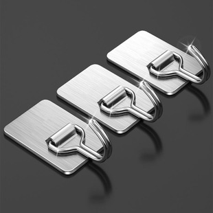 不锈钢强力承重粘钩免打孔固定淋雨黏胶挂钩室内室外粗糙墙面