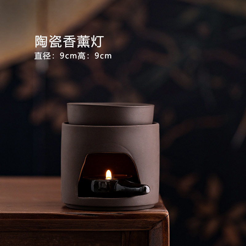 多功能精油灯温茶底座香薰蜡烛炉日式睡眠香砖檀香沉香炉