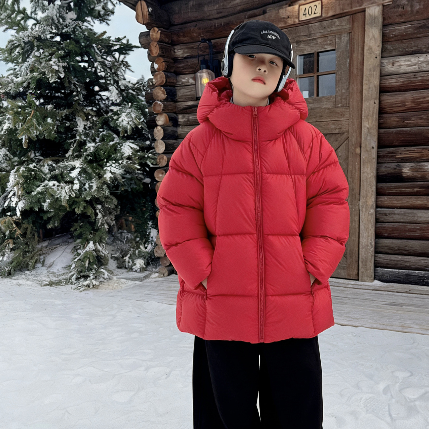霖霖妈儿童羽绒服冬季男童白鸭绒