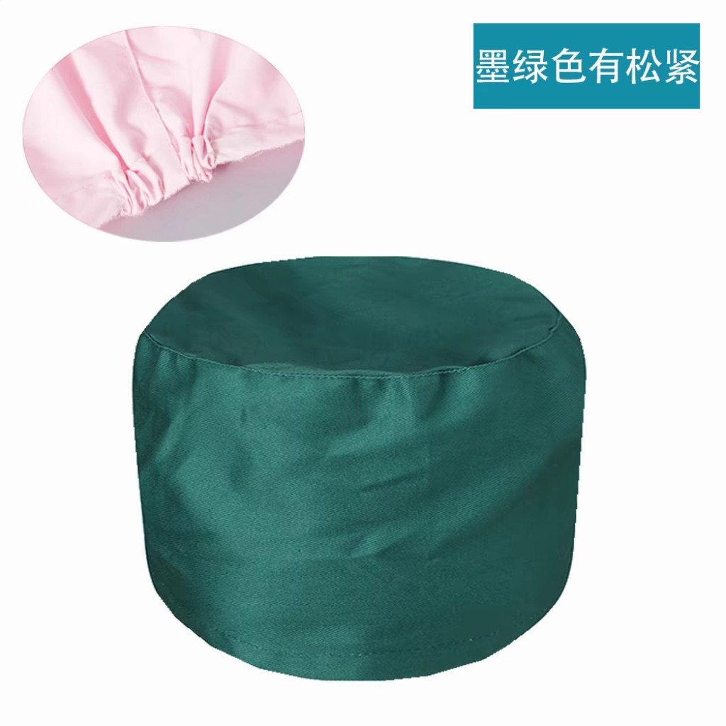 医师帽医生帽男女纯棉大夫卫生帽厨师帽防油帽白色粉色蓝色工作帽