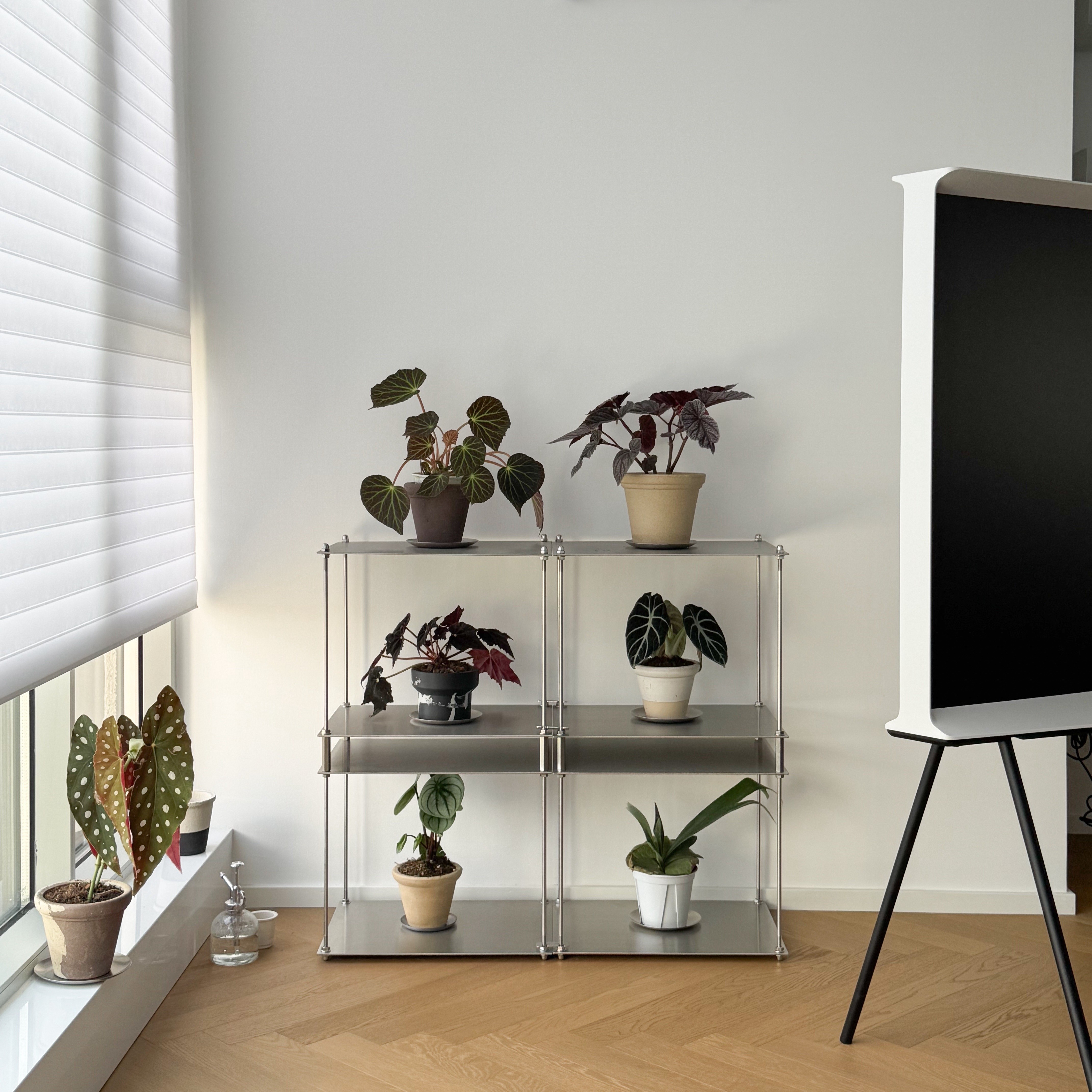 不锈钢拉丝银色置物架