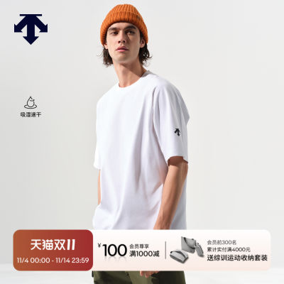 DESCENTE迪桑特SNOWBOARD STYLE系列男女同款吸湿速干短袖针织衫