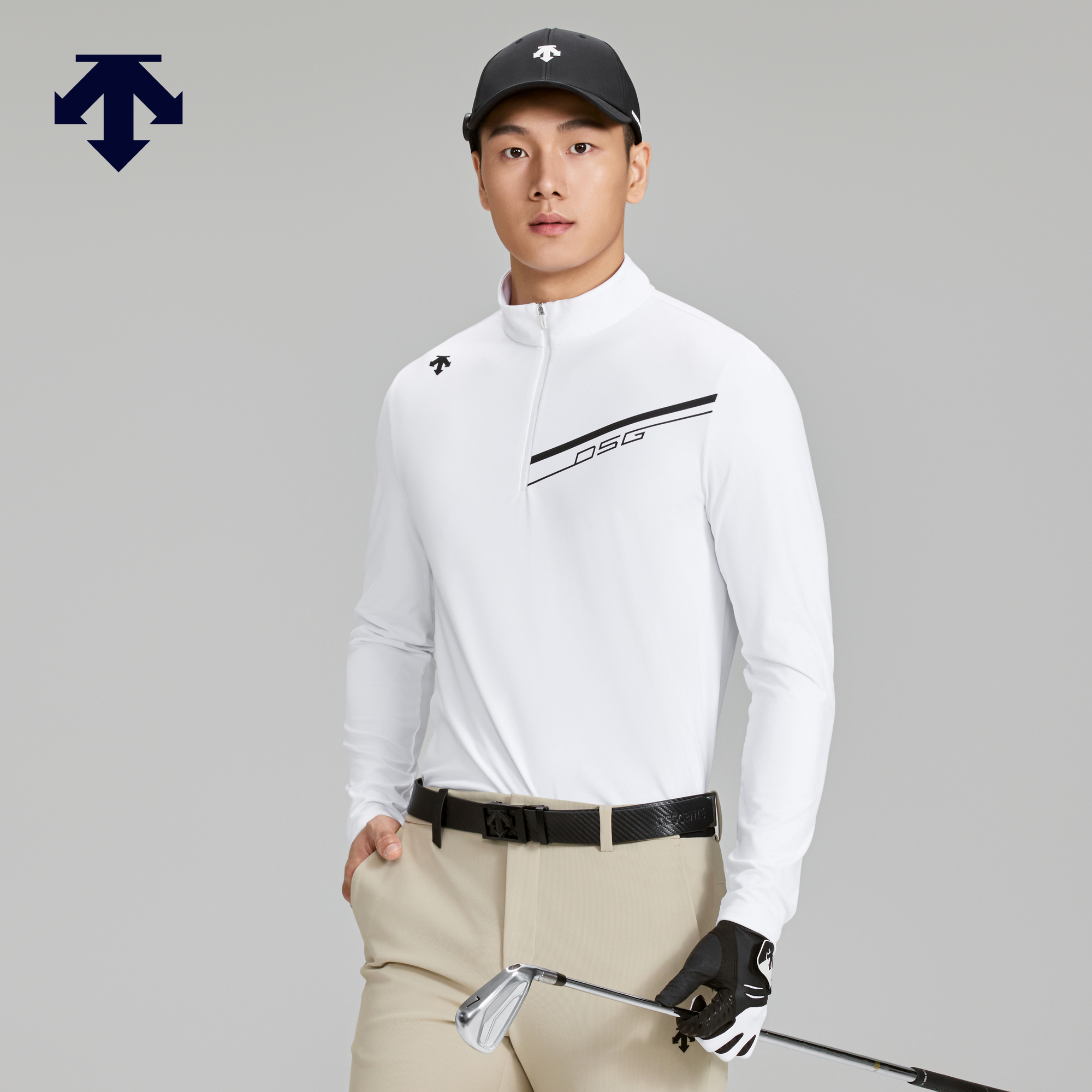 DESCENTEGOLF迪桑特高尔夫 男士PRO系列立领长袖POLO衫秋冬新品