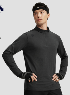 DESCENTE迪桑特TRAINING系列运动健身吸湿速干男士长袖针织衫