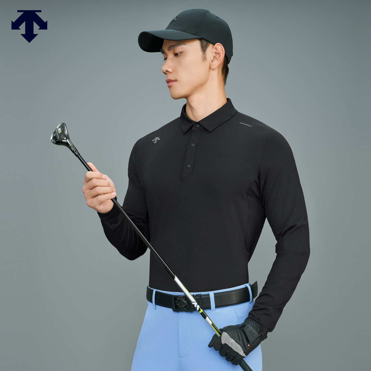 DESCENTEGOLF迪桑特高尔夫 PRO系列男士防晒长袖POLO衫 抗菌透气