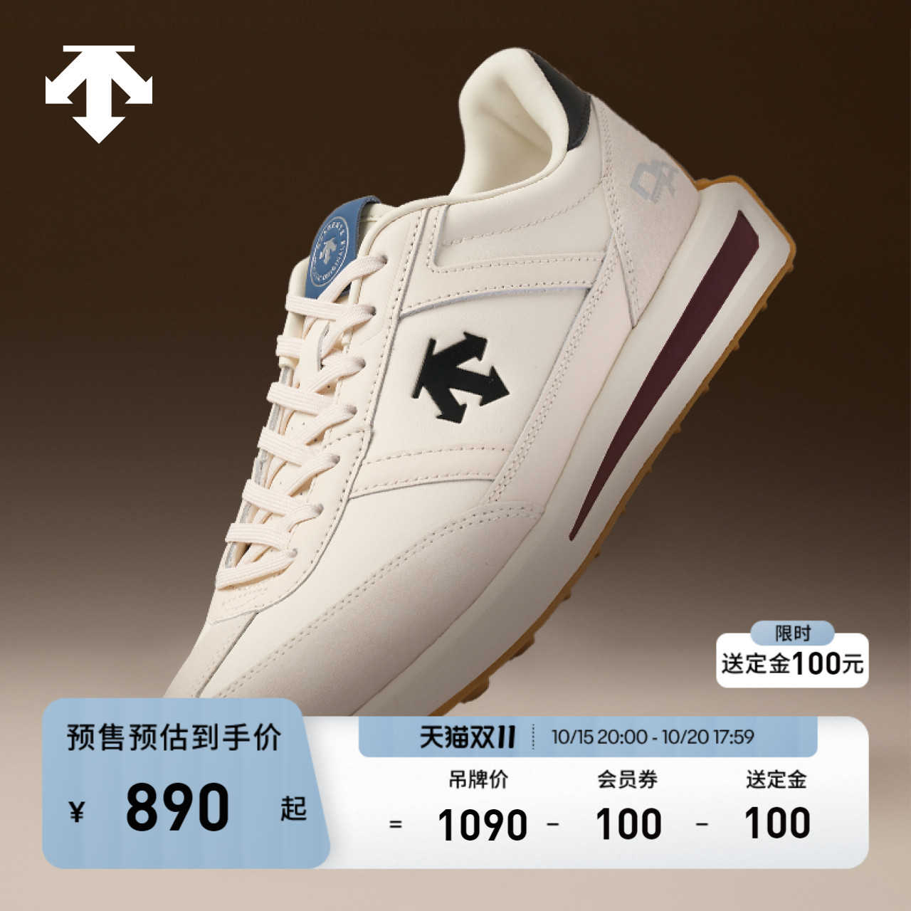 DESCENTE迪桑特运动休闲男女款CHRON RACER复古运动休闲鞋秋新品