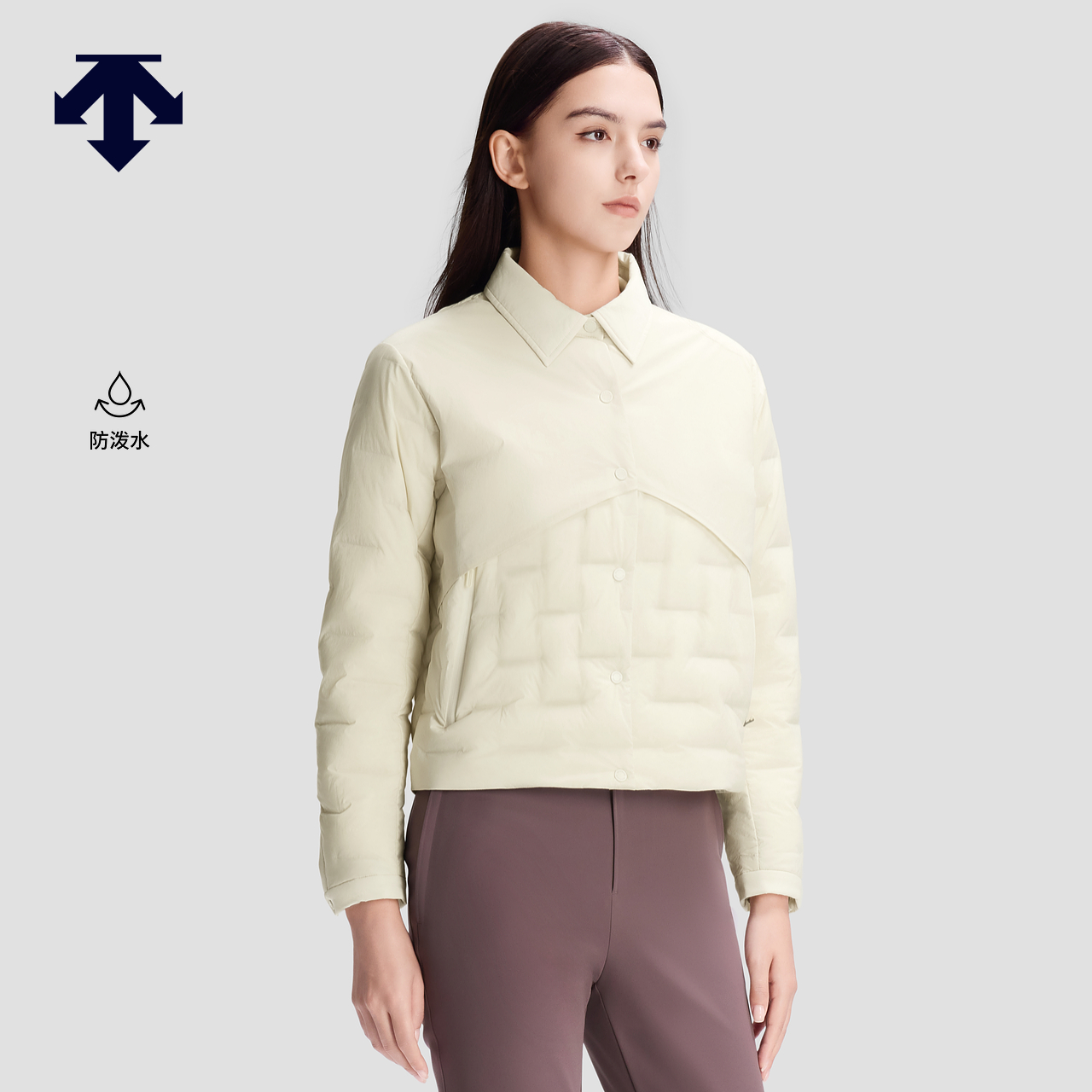 DESCENTE迪桑特DUALIS系列都市通勤防泼水女士短款羽绒服