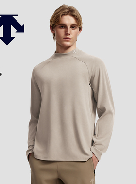 DESCENTE迪桑特TRAINING系列吸湿速干男士长袖半高领针织衫新品