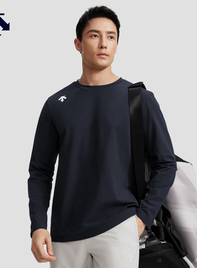 DESCENTE迪桑特TRAINING综训训练运动健身男士加绒长袖针织衫