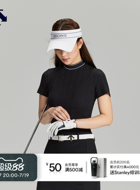 DESCENTEGOLF迪桑特高尔夫女士PRO系列点钻透气小立领短袖新品