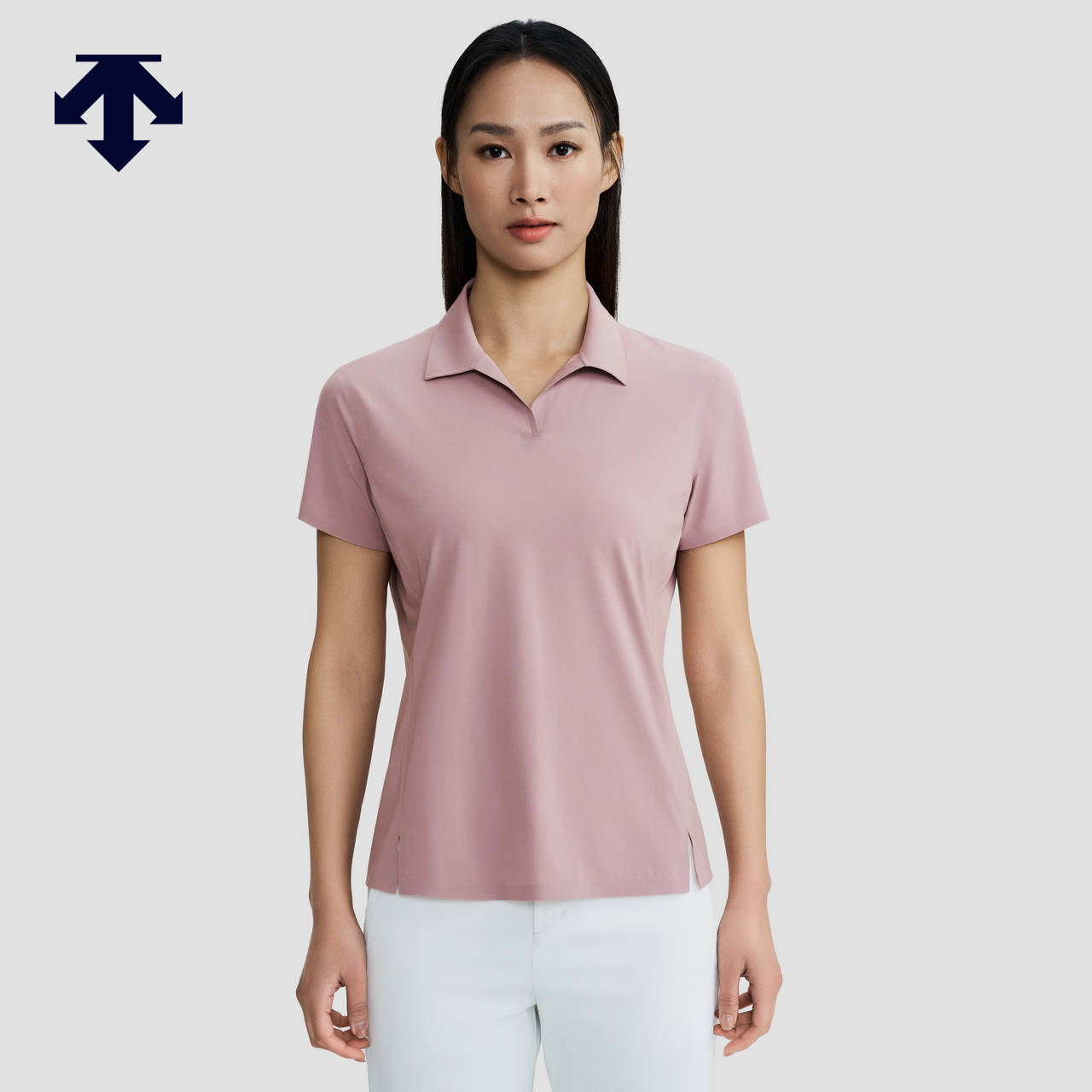 DESCENTE迪桑特DUALIS系列都市通勤女士短袖POLO衫