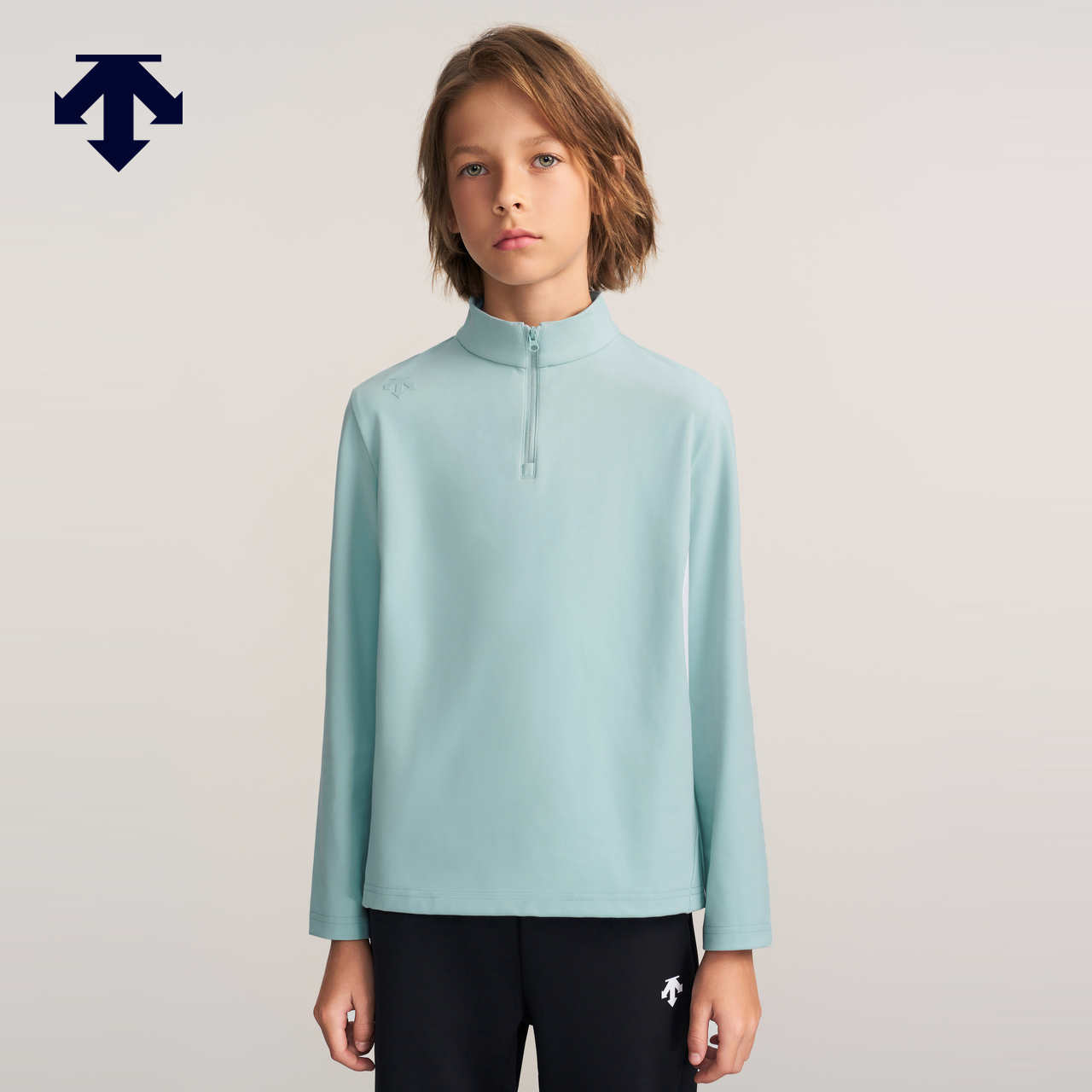 DESCENTE迪桑特 儿童TRAINING系列男童针织套头衫秋季