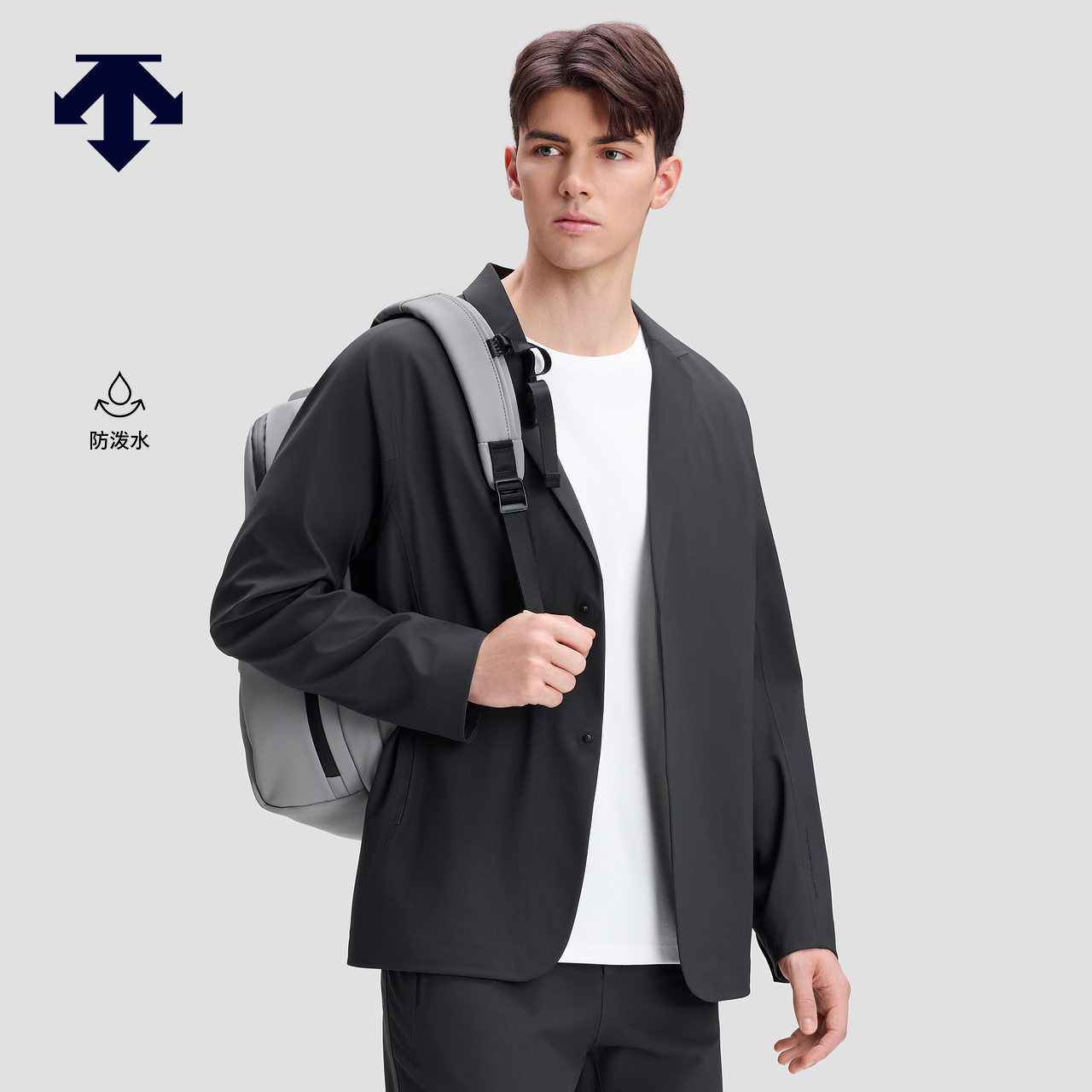 DESCENTE迪桑特DOD系列一片式版型男士梭织上衣防泼水西装外套秋
