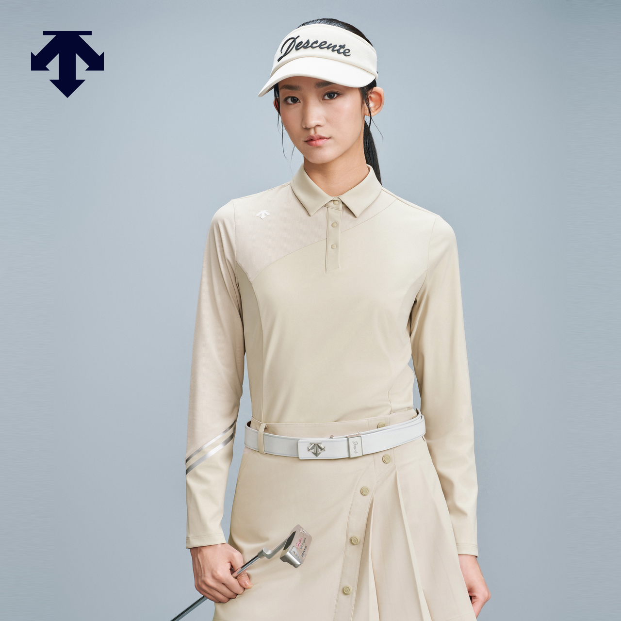DESCENTEGOLF 迪桑特高尔夫 女士长袖POLO衫