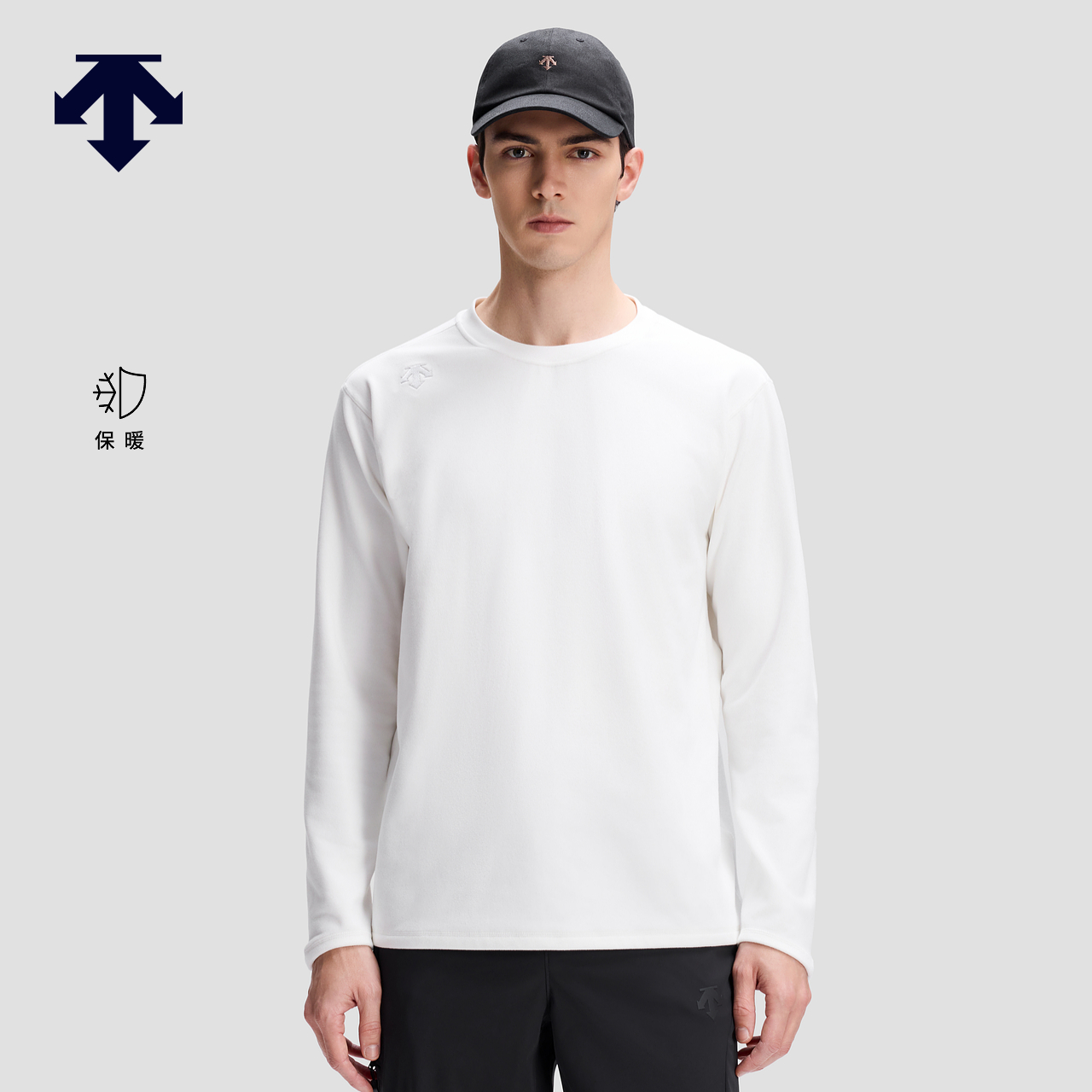 DESCENTE迪桑特SKI STYLE系列运动休闲男士保暖圆领长袖针织衫