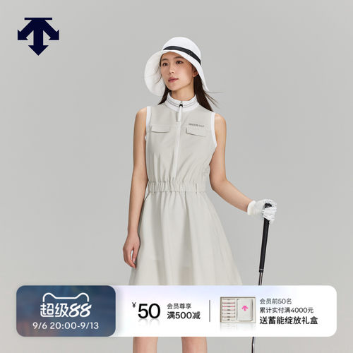 DESCENTEGOLF迪桑特高尔夫女S-CORE泡泡纱连衣裙 含安全裤