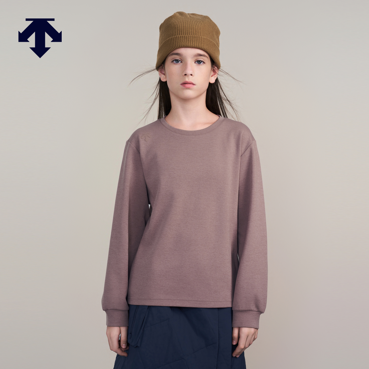 DESCENTE迪桑特 儿童MOVEWEAR系列男女童同款长袖针织衫冬季