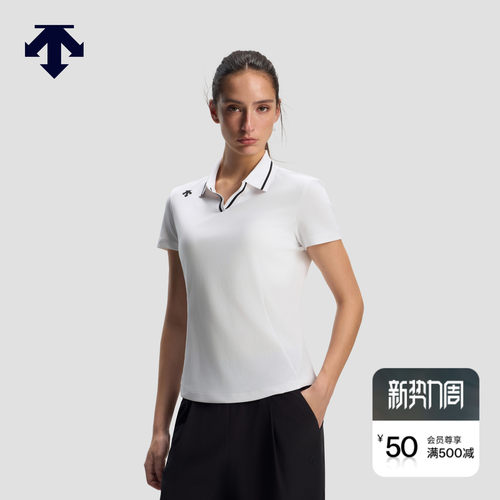 DESCENTE迪桑特WOMEN’S TRAINING系列女士D-TOUGH收腰短袖POLO衫