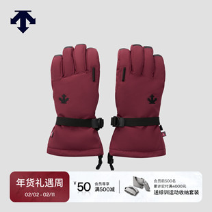 DESCENTE迪桑特SKI STYLE系列运动休闲男女同款防水P棉保温手套