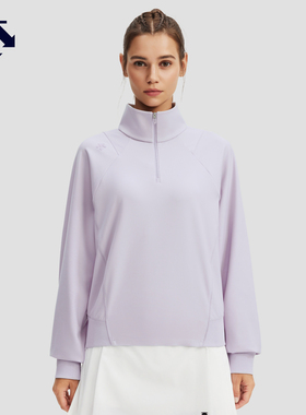 DESCENTE迪桑特WOMEN’S TRAINING系列女士立领半拉链针织套头衫