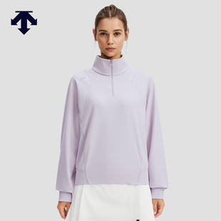 DESCENTE迪桑特WOMEN’S TRAINING系列女士立领半拉链针织套头衫