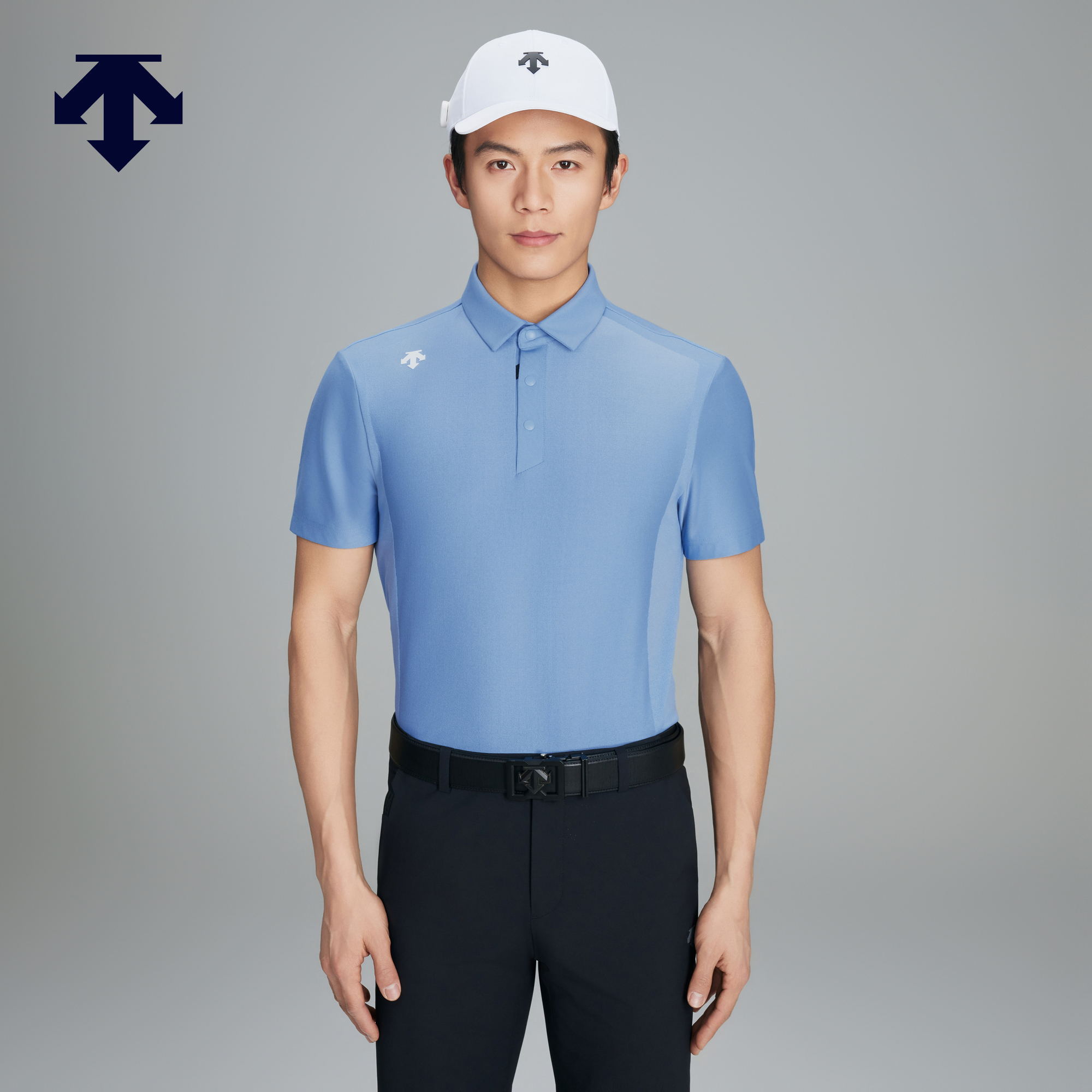 DESCENTEGOLF迪桑特高尔夫PRO男士防晒透气短袖POLO衫 春夏