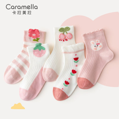 caramella女童网眼袜春夏