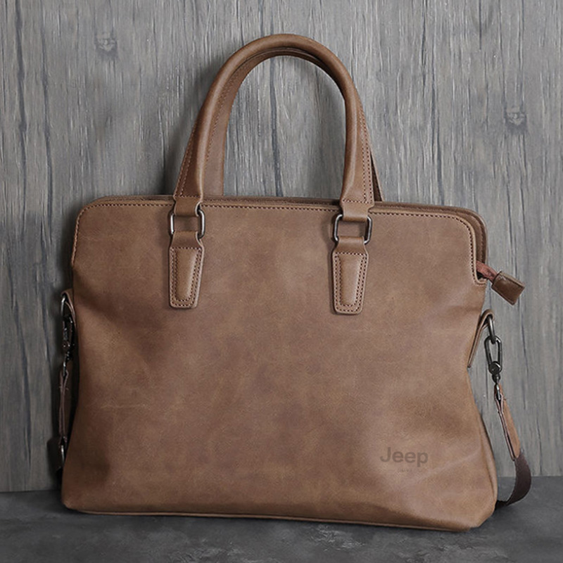 商务风横背包电脑男包