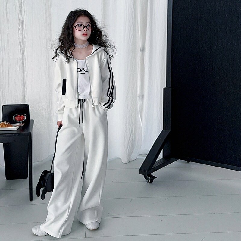 2026新款女童春季休闲时尚套装儿童洋气卫衣运动裤两件套大童